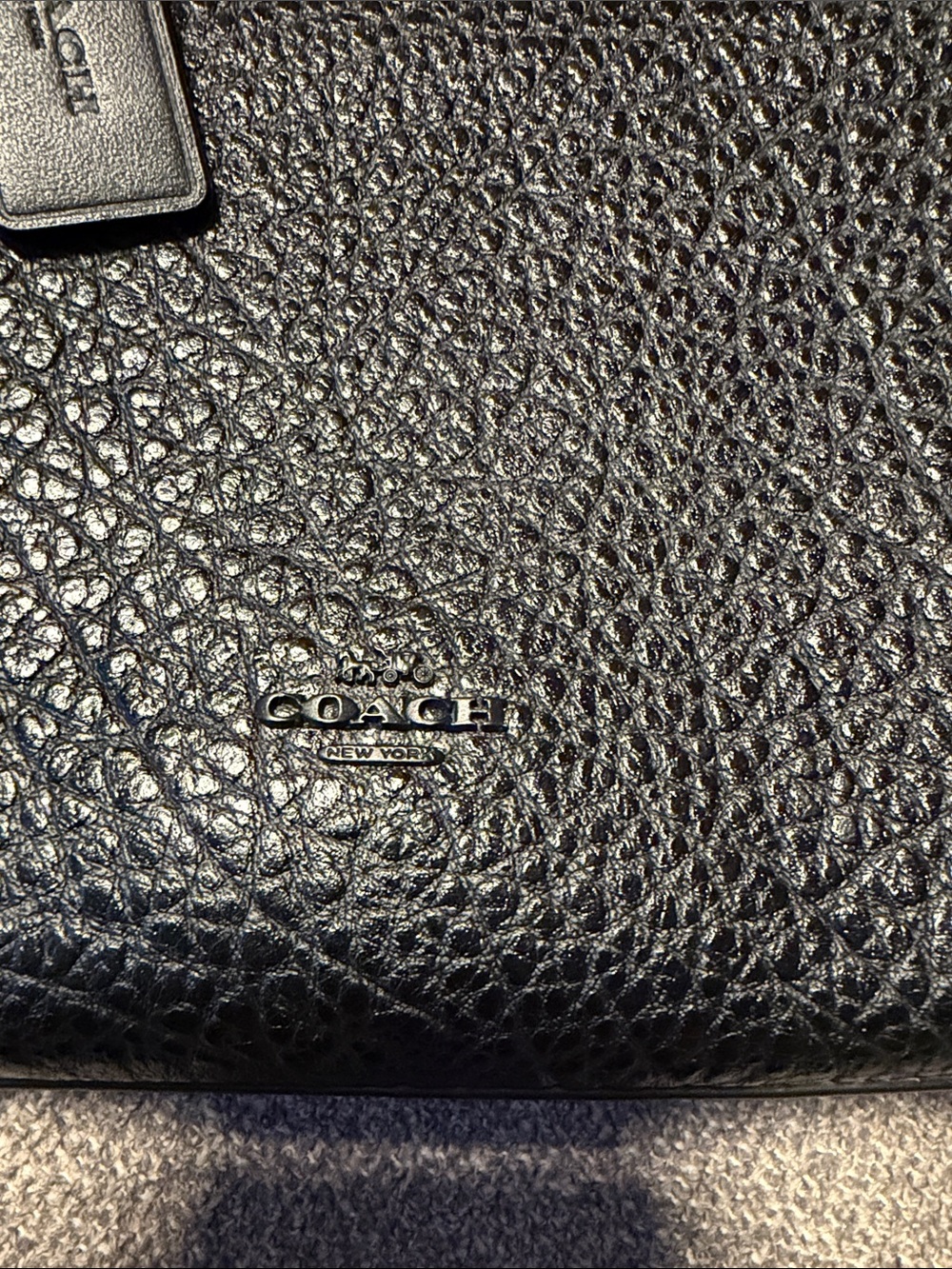 Coach Classic Black Leather Crossbody Bag - Picture 4 of 9